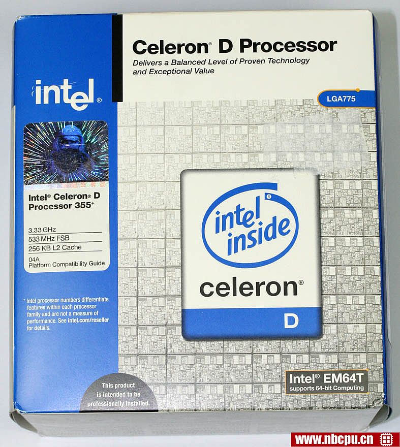 Intel Celeron D 355 - HH80547RE093CN (BX80547RE3330CN)