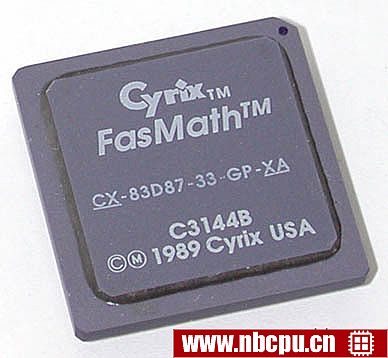 Cyrix FasMath CX-83D87-33-GP-XA